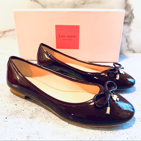 kate spade Shoes - Kate Spade NY Willa Red Chestnut Ballet Flats 7M